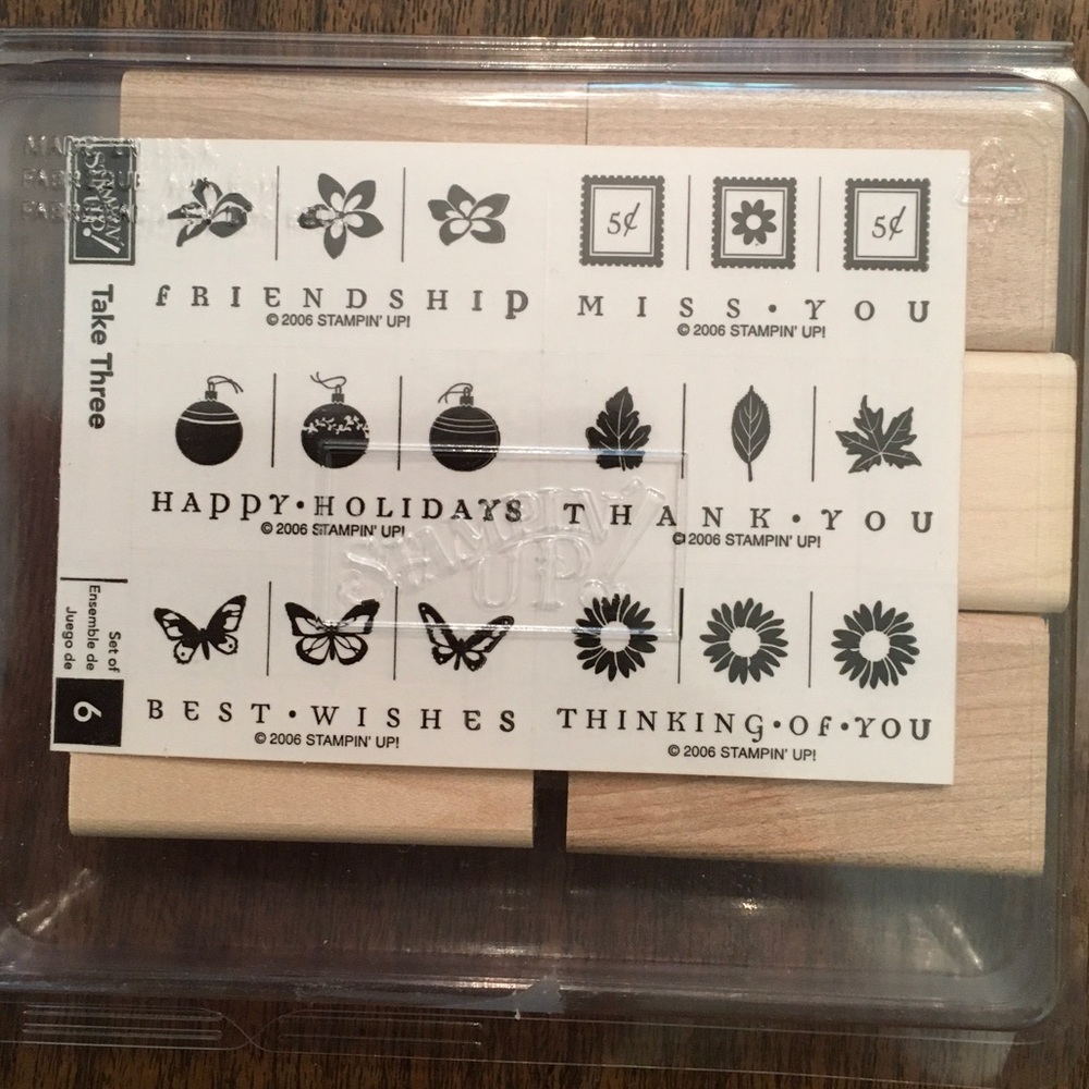 STAMPIN’ UP! Take Three Set of 6 Message Stamps